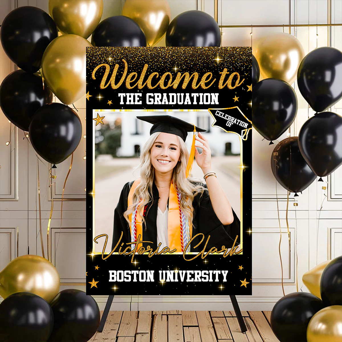 Custom Photo Graduation Welcome Sign - Custom Photo Party Sign