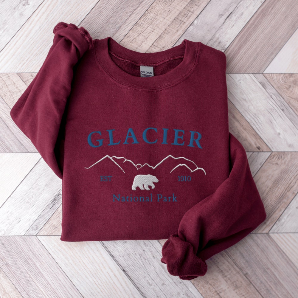 Glacier National Park Sweatshirt, Embroidered National Park Sweater, Glacier National Park Shirt, Embroidered Sweatshirt, National Parks 3_ea98fe13-ab73-4193-9496-c36af588195e.jpg