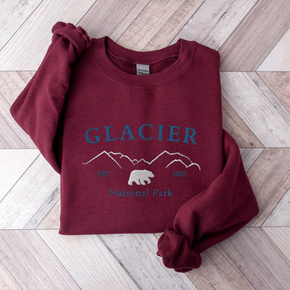 Glacier National Park Sweatshirt, Embroidered National Park Sweater, Glacier National Park Shirt, Embroidered Sweatshirt, National Parks 3_ea98fe13-ab73-4193-9496-c36af588195e.jpg