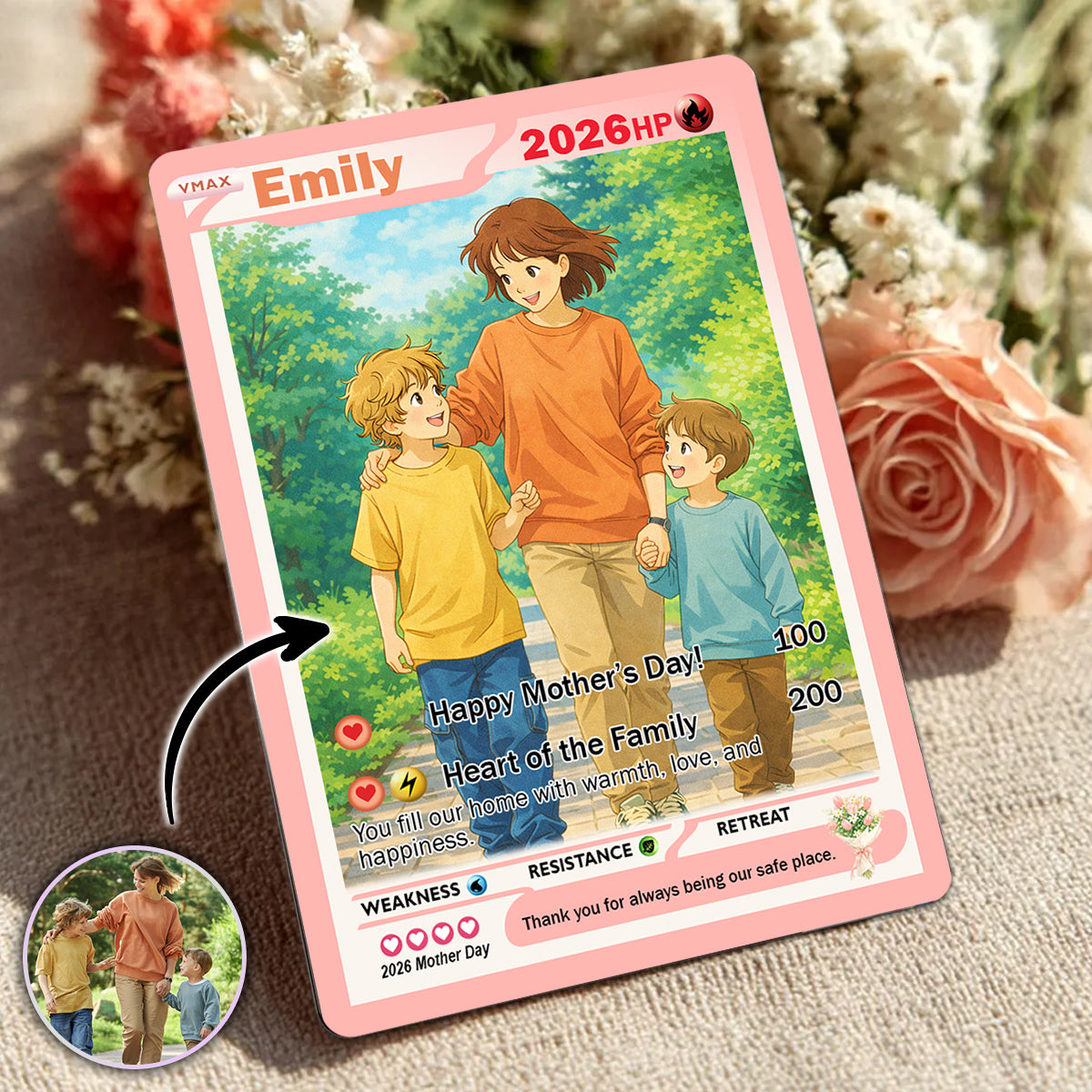 Custom Mom & Daughter Trading Card Mother s Day Gift
