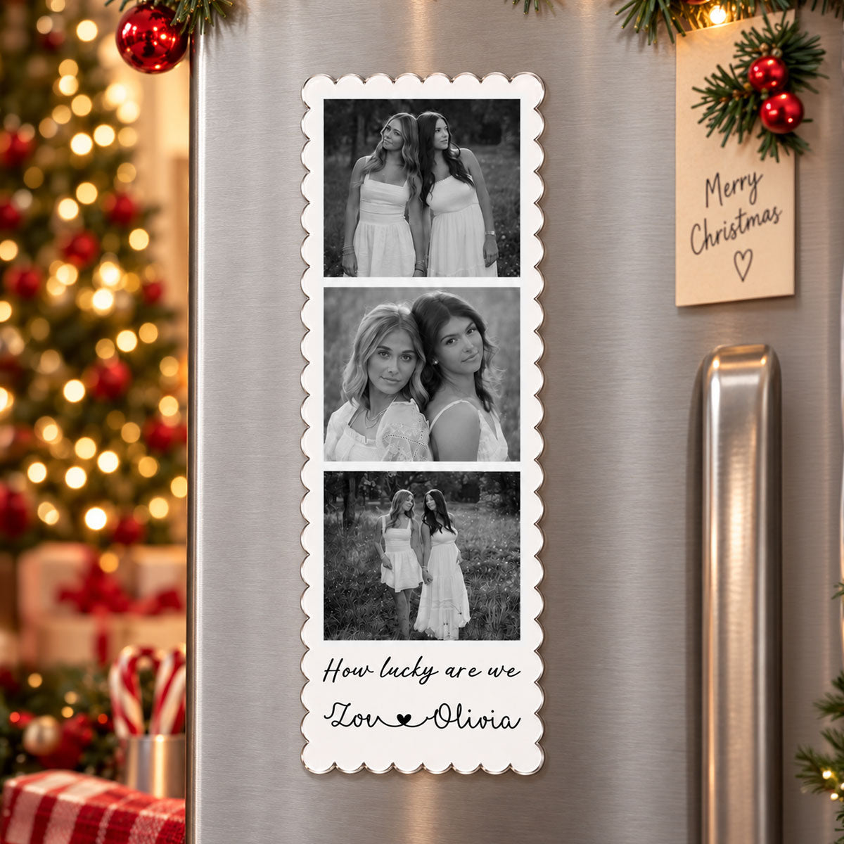 Besties Photo Acrylic Magnet - Personalized Gifts for Best Friends