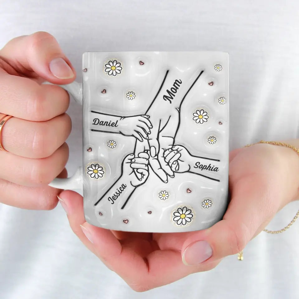 Mom And Kids Hold Hand - Personalized 3D Inflated Effect Printed Mug - Gift For Mother 3_f19d53a9-c6c8-45c3-ad5d-8b9ca11f6ab0.jpg