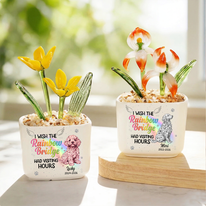 Piece Of My Heart Personalized Glass Everlasting Flowers