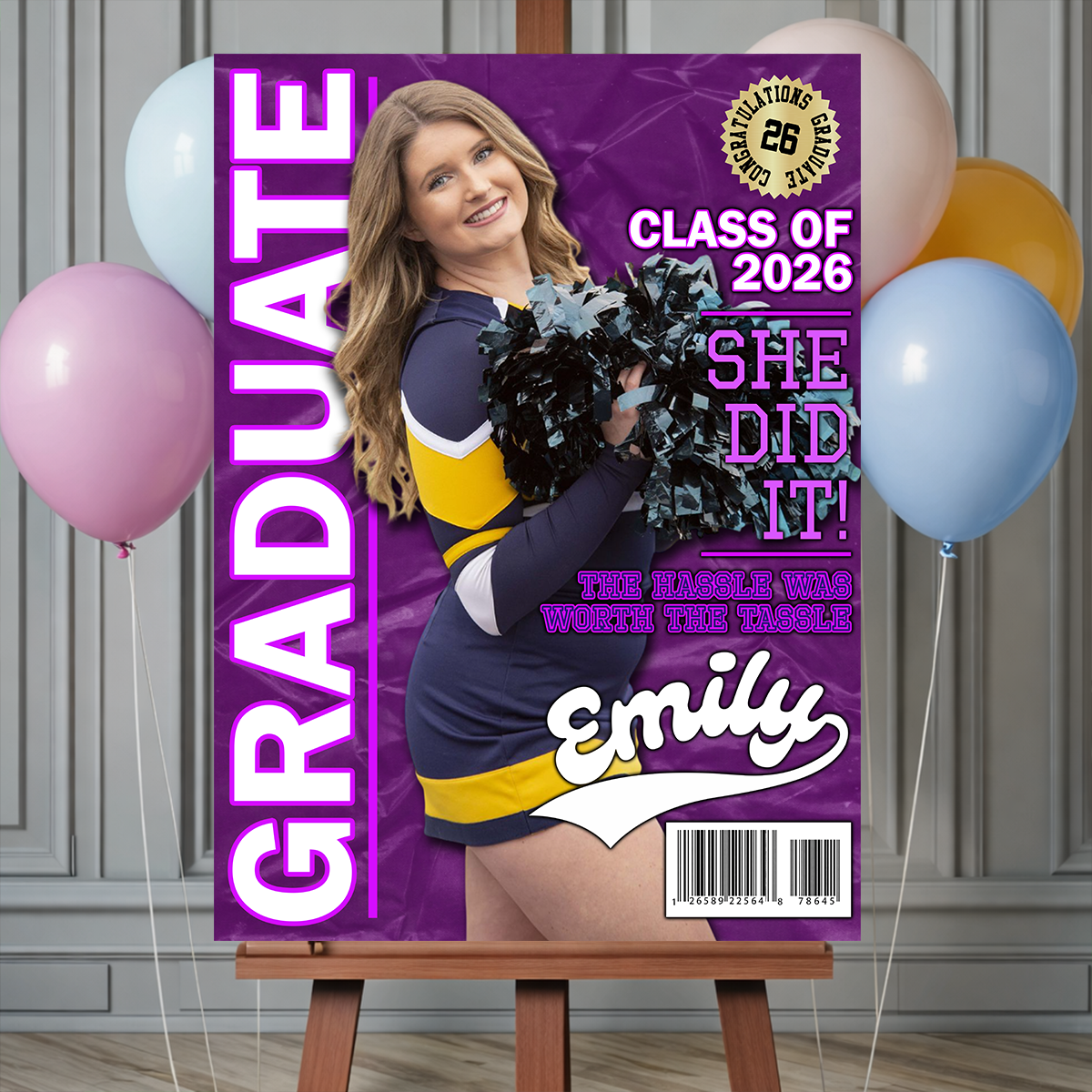 Class Of 2026 Magazine - Personalized Welcome Sign - Graduation Decor