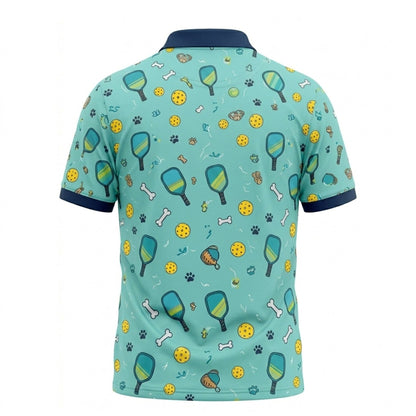 Pickleball Dad & His Best Buddy Polo Shirt for Men