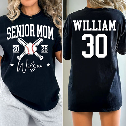 Baseball Senior Mom - Personalized T-Shirt