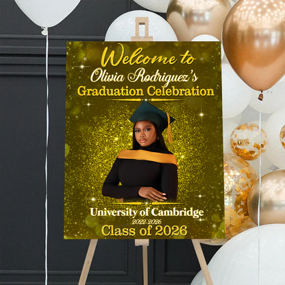 Graduation Shine Photo Personalized Welcome Sign Party