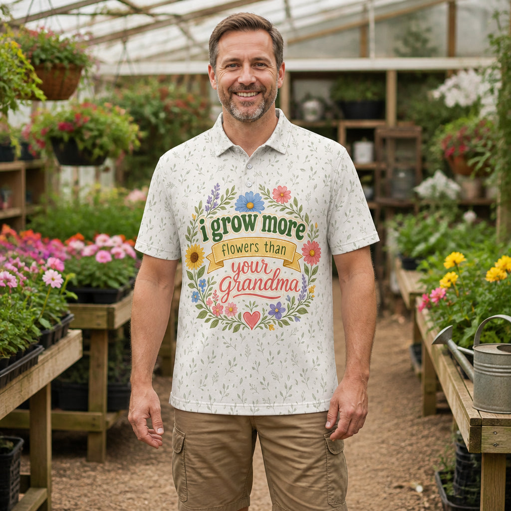 Grow More Flowers Than Your Grandma — Garden Humor Polo - Polo shirt - All over printed 3a33c2d2-4722-473f-bb5d-919a854f6e2b.jpg