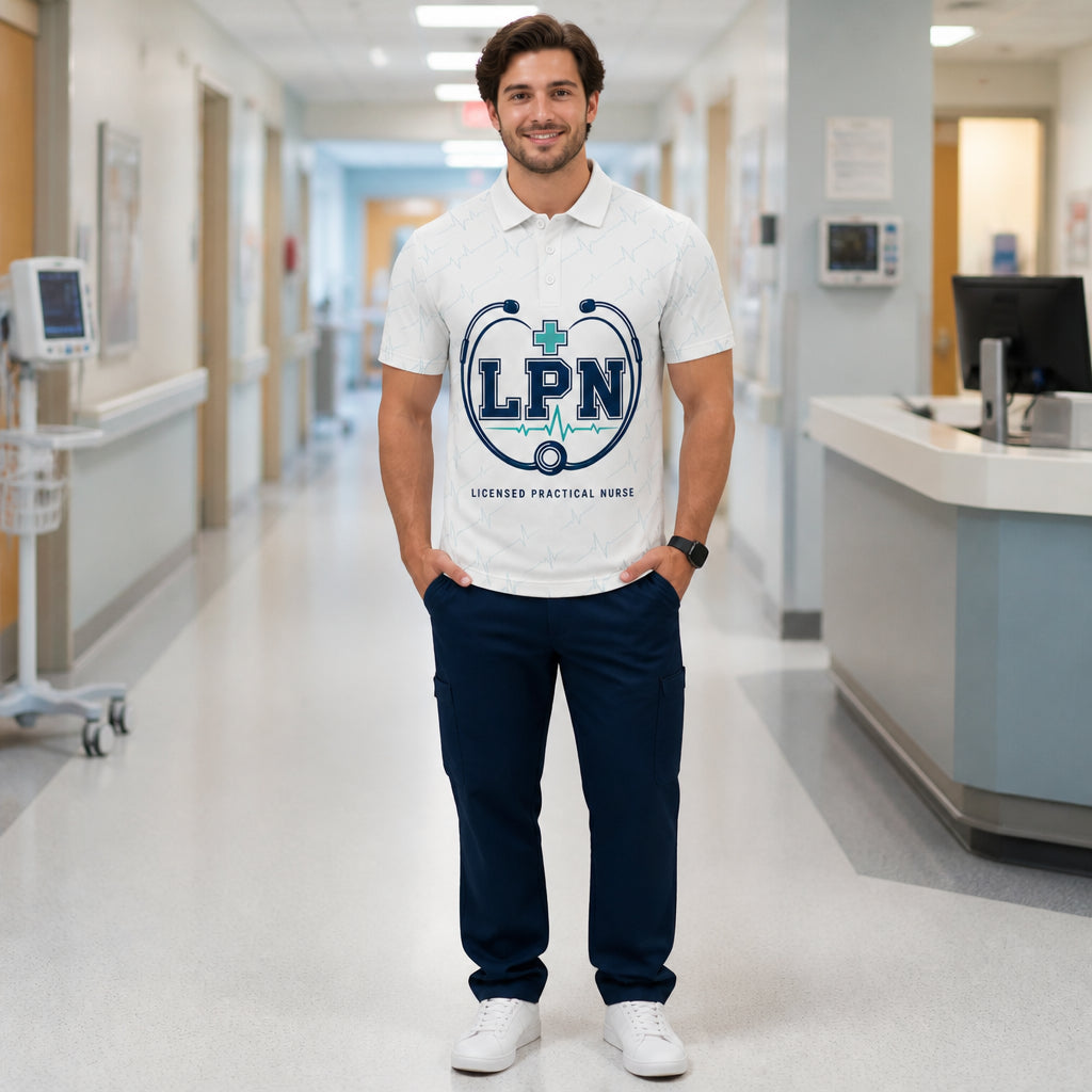 LPN Licensed Practical Nurse Crest Polo - Polo shirt - All over printed 3abbff4a-b12e-45c2-bc8f-8bcd48390b81.jpg