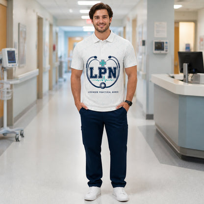 LPN Licensed Practical Nurse Crest Polo - Polo shirt - All over printed 3abbff4a-b12e-45c2-bc8f-8bcd48390b81.jpg