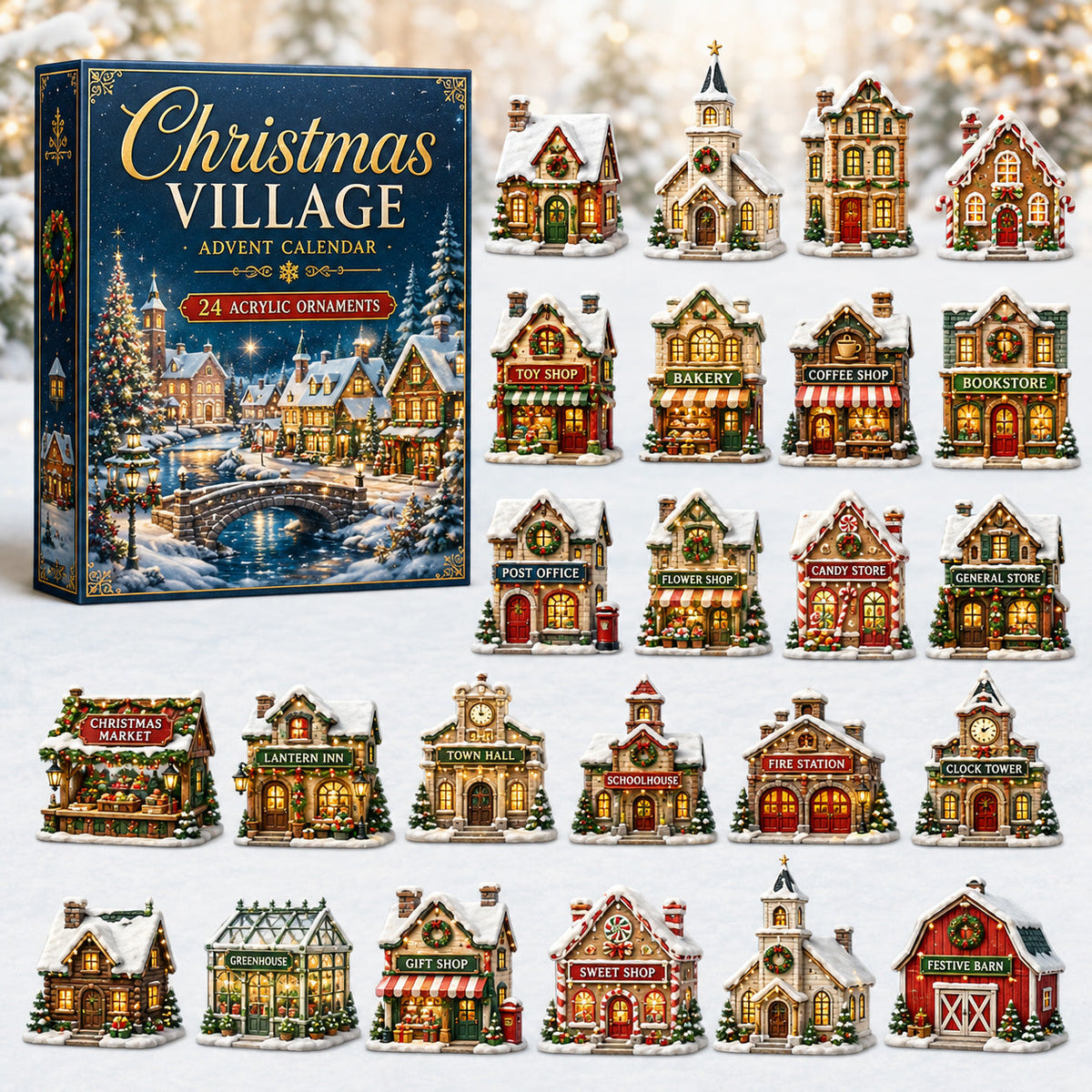 Christmas Village Houses Advent Calendar 2026 - 24-Day Festive Countdown, Acrylic Charms Blind Box - Gift For Family & Friends 3b232bc1-091e-45bb-9852-94219b811632-christmas-village.jpg