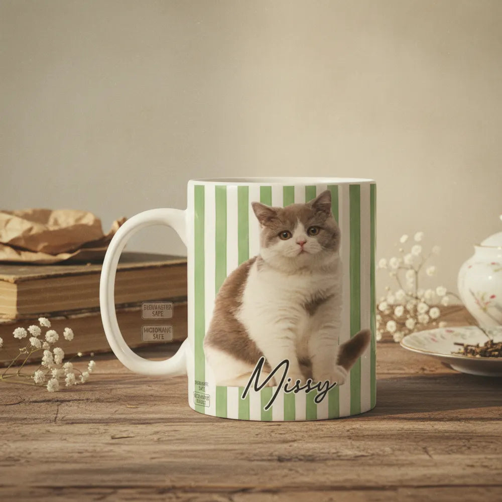 Custom Watercolor Pet Portrait- Personalized Mug - Gift For Dog Cat Lovers