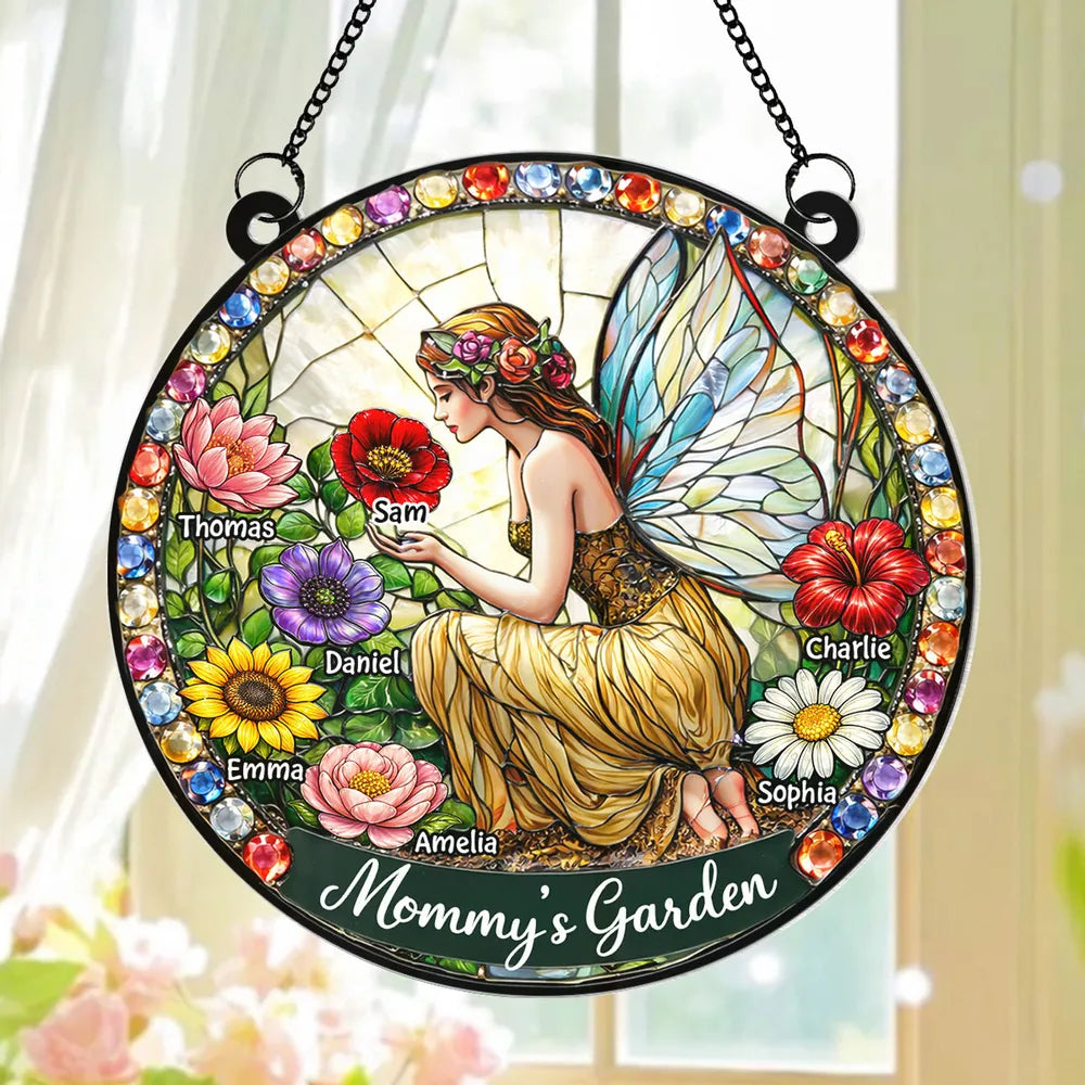 Mommy's Fairy Garden - Personalized Suncatcher - Heartfelt Mother's Day Gift for Grandma, Mom