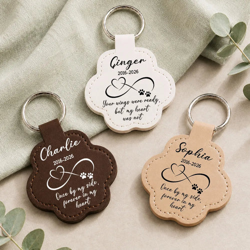 Always In My Heart - Personalized Pet Fur Keychain