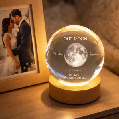 Our Moon Special Date, Custom Moon Phase by Date - Personalized Crystal Ball Night Light - Heartfelt Anniversary Gift for her, for him 3c652c223e657w.jpg