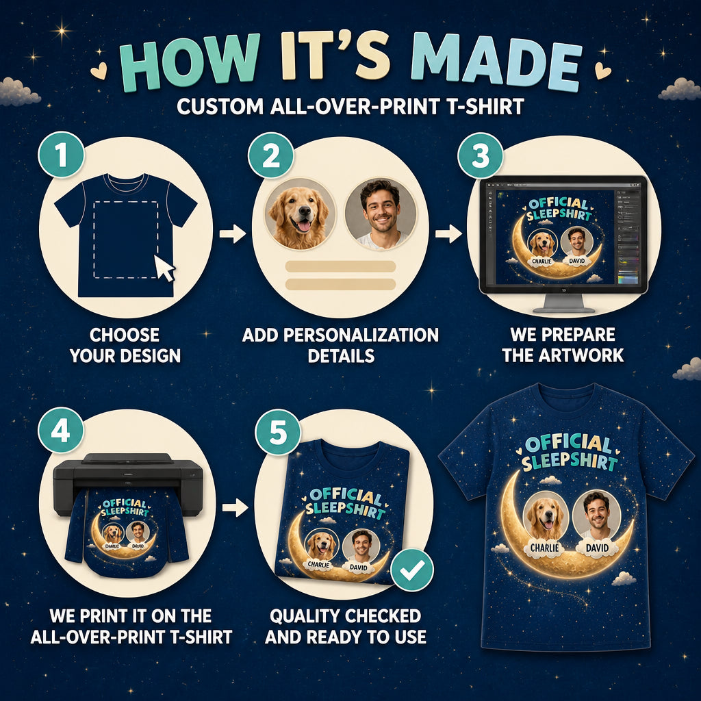 Official Sleepshirt – You + Your Dog Photo Tee - How to customize