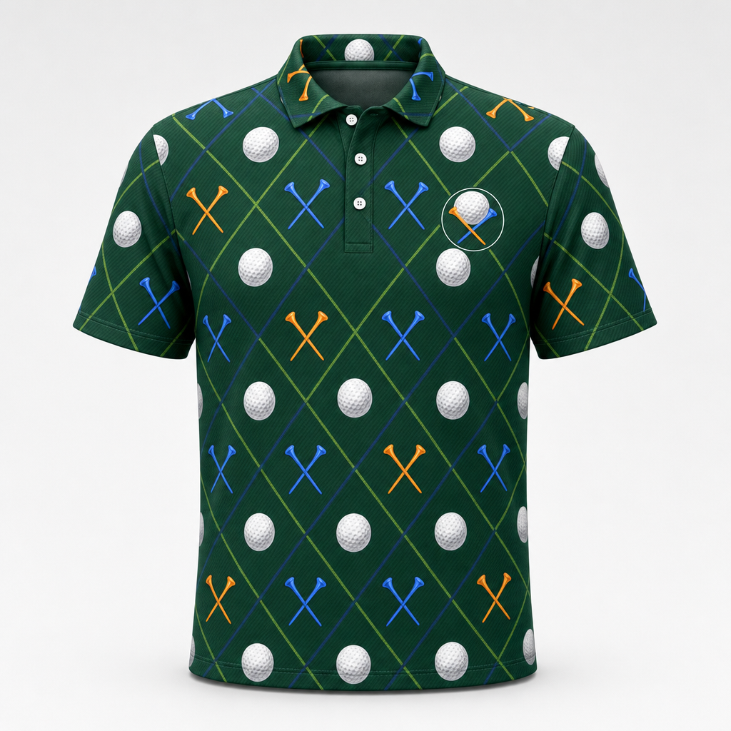 Fairway Argyle Golf AOP Polo - Polo shirt - All over printed 3cce8da2-23e4-4862-9cca-8d73ee9162fd.png