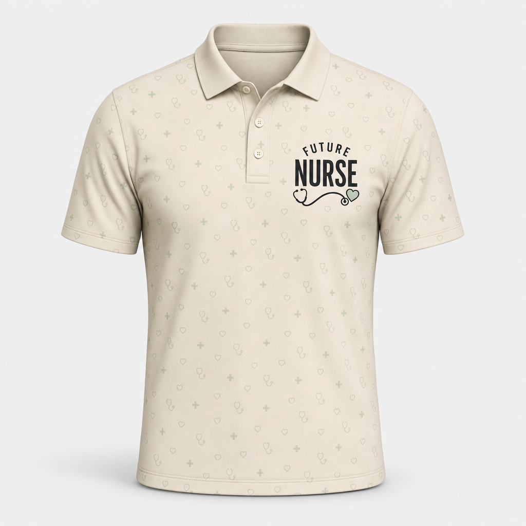 Future Nurse AOP Polo - Polo shirt - All over printed 3d01e7eb-2b91-46a7-ae0c-cd2545d51359.png