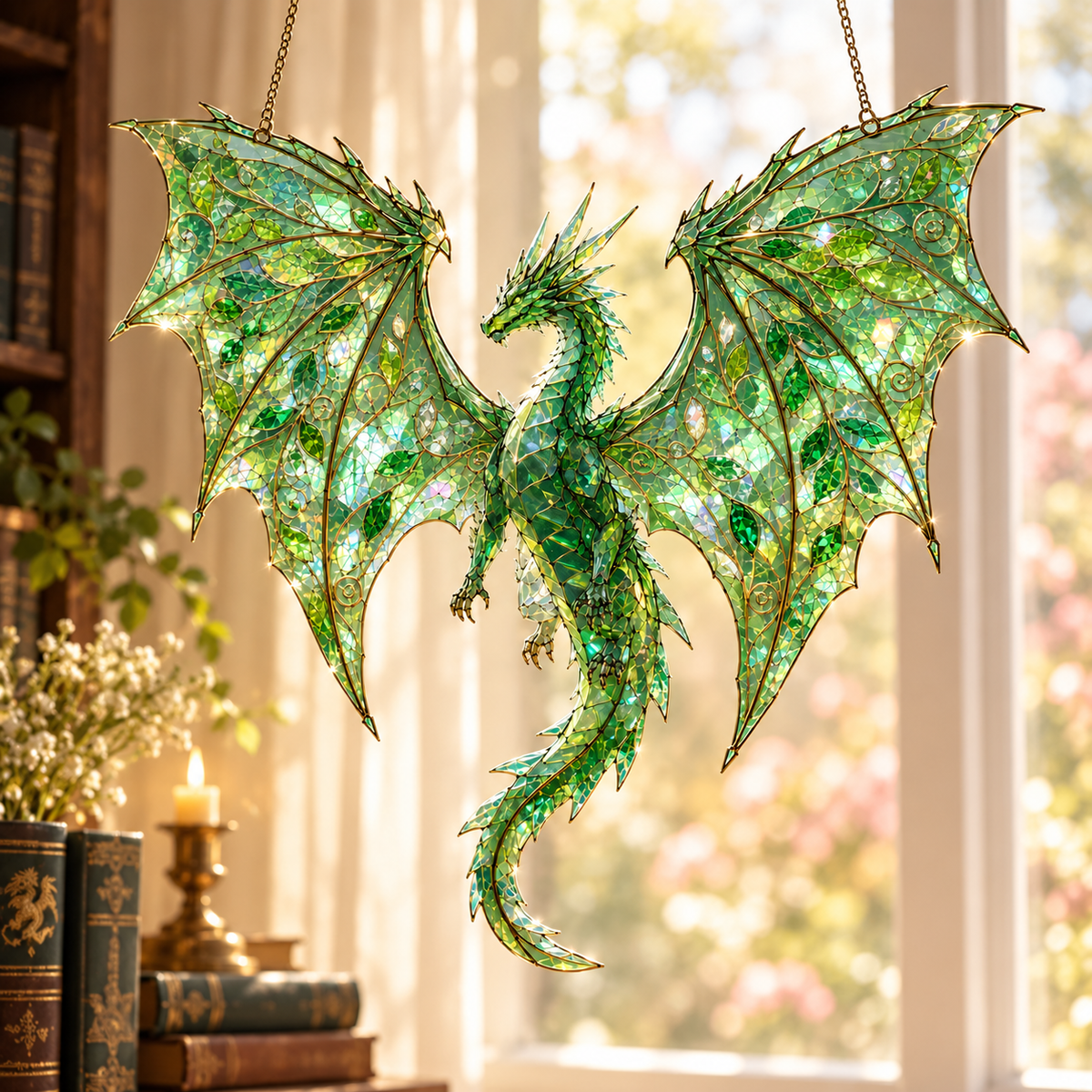 Green Dragon Suncatcher, Holographic Window Hanging for Fantasy Lovers, Unique Gift 3d98fb2e-e915-4a09-9f34-2bb99dc14ef7-R-ng-k-nh-m-u-xanh-b-n-c-a-s-1.png