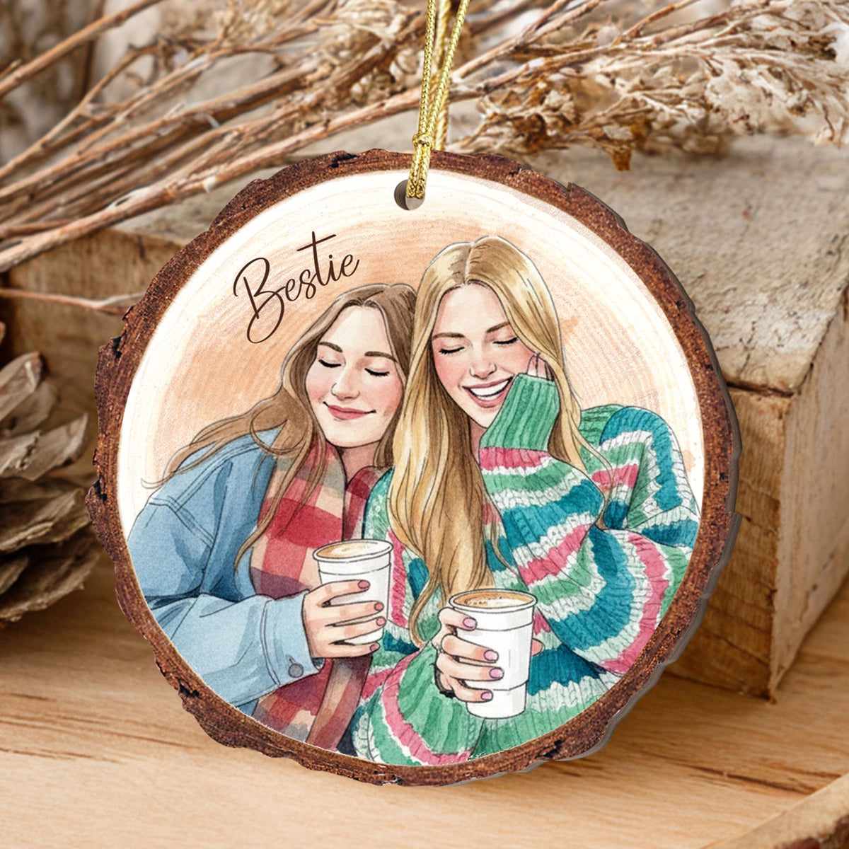 Personalized Friends Portrait From Photo Ornament: Besties Ornament, Best Friend Christmas Gift 3dc91706-5827-48b9-aca6-e353401feaee-5.jpg