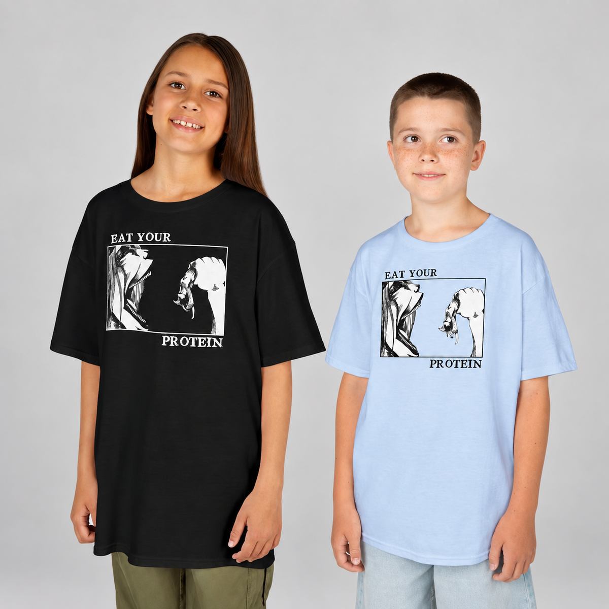 Eat Your Protein Anime Shirt | Titan Honnor Tee, Unique Gift For Hims, Hers 3fa80032-d7e2-43c8-ad9a-e23ca4244c1e-3.png