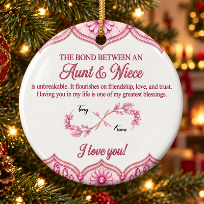 Personalized The Bond Between Aunt & Niece Christmas Ornament - Custom Ceramic Keepsake Gift for Niece from Aunt 3fc4e23e-2907-4d61-aacd-2c8f5cec5a29-1.png