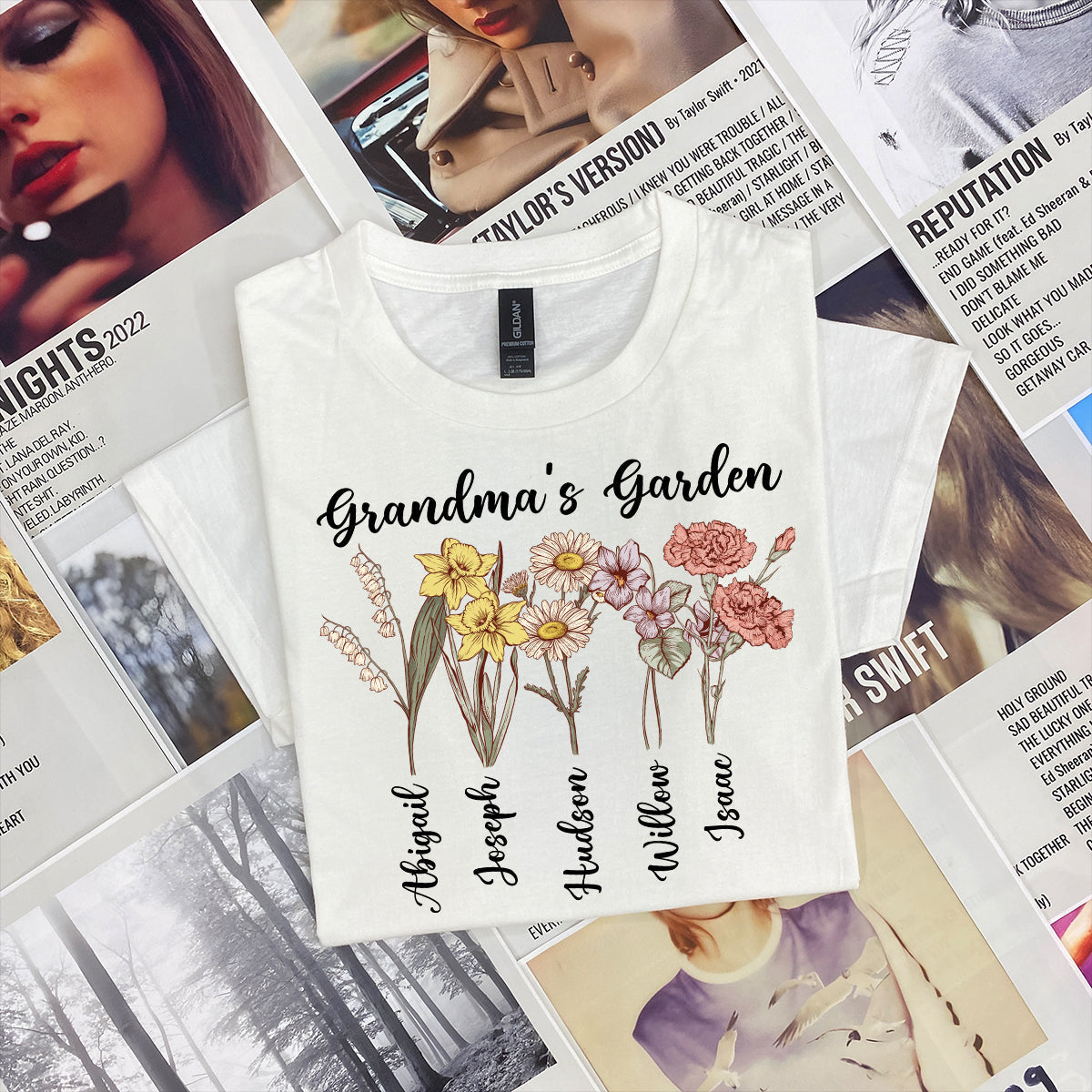 Grandma With Grandkids Birth Flowers and Names - Personalized Shirt - Gift For Grandma 4-6604e80c4a0f20000883ac43.jpg