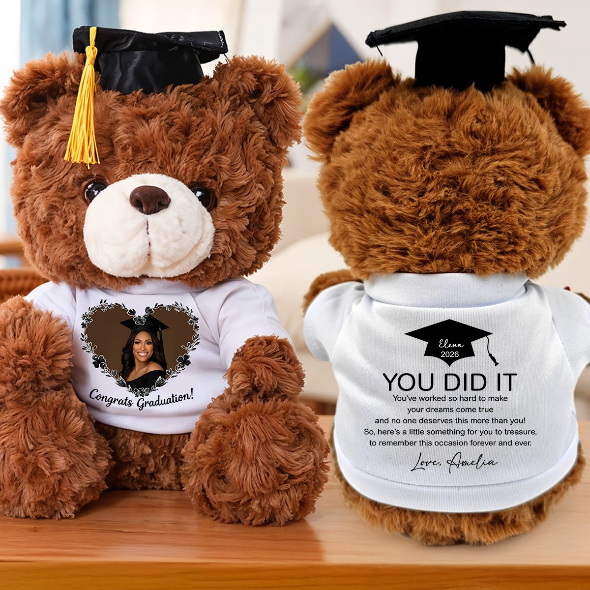 Graduate Bear Gifts - Teddy Bear With Personalized Shirt