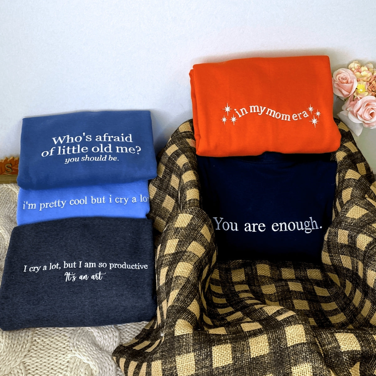 Custom Embroidered Sweatshirt, Make Your Own Sweatshirt, Custom Text Sweatshirt