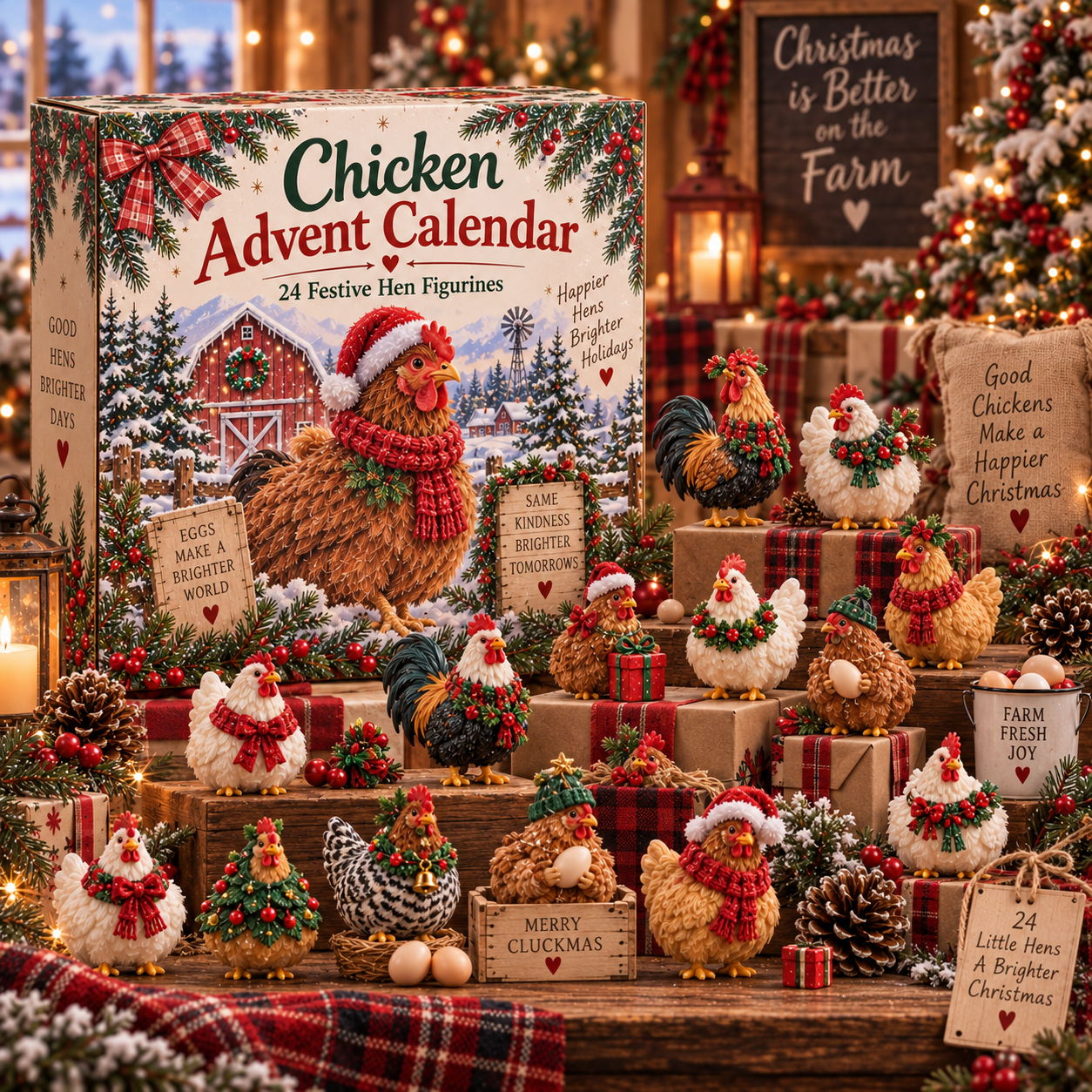 2026 Chicken Advent Calendar – 24 Days of Festive Hen Surprises, Farmhouse Christmas Countdown Gift for Chicken Lovers 40566494-30c5-47e0-9e35-34a61fd97cb8-7d91269d-6ce7-4bdb-9219-48bdce55961f.png