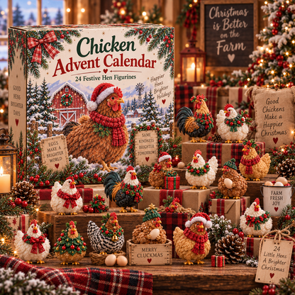 2026 Chicken Advent Calendar – 24 Days of Festive Hen Surprises, Farmhouse Christmas Countdown Gift for Chicken Lovers 40566494-30c5-47e0-9e35-34a61fd97cb8-7d91269d-6ce7-4bdb-9219-48bdce55961f.png