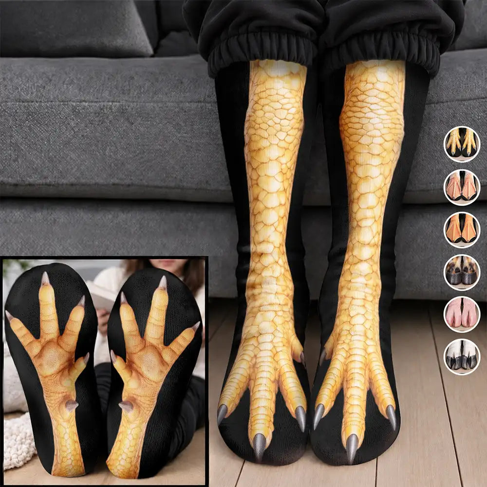 Gag Gift For Animal Lovers - Personalized Funny Chicken Duck Pig Feet Socks 408621aa-1f65-4d4e-bc06-a8bb2c5721e0-MK1_bb794a86-9418-4bcf-9243-f57396e12387.jfif