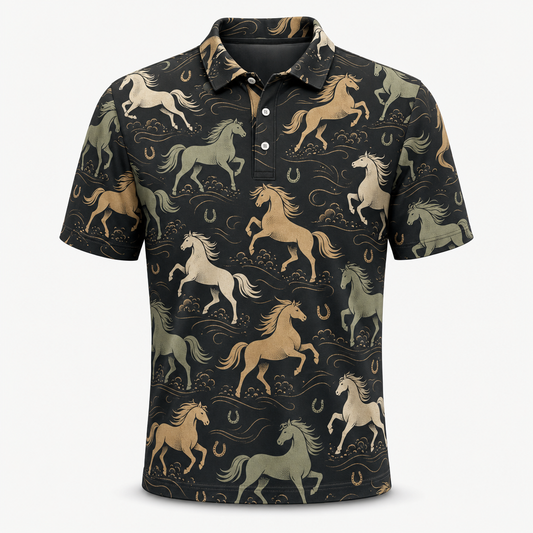 Windborne Horses All-Over Print Polo - Polo shirt - All over printed 40abcc89-944c-46bf-b429-aa90906c00c9.png