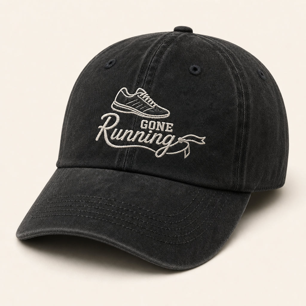 Gone Running Embroidered Dad Cap - Hero