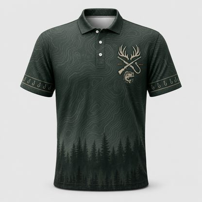 Fishing Solves Most, Hunting Solves The Rest – AOP Polo - Polo shirt - All over printed 4156a48f-06b8-446d-afca-debe30668704.png