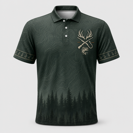 Fishing Solves Most, Hunting Solves The Rest – AOP Polo - Polo shirt - All over printed 4156a48f-06b8-446d-afca-debe30668704.png