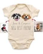 New Friends Custom Baby Bodysuit with Pet Portrait, Pregnancy Annoucement Gift, New Best Friend Onesie, Baby Gifts, Custom Dog and Cat Breeds, Toddler Baby Boy Girl Bodysuit 41CVjWLFiLL._AC_UF480_600_SR480_600.jpg