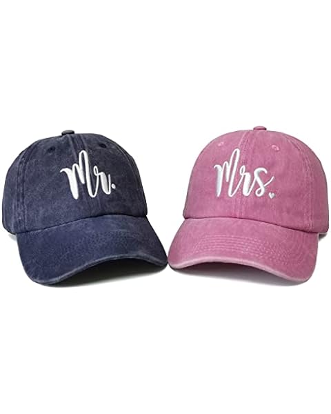 2 PCS Mr and Mrs Est 2025 Hats for Men Women, 3D Embroidered Adjustable Cotton Couples Gifts Baseball Cap 41GoDXMOqpL._AC_UF480_600_SR480_600.jpg?v=1742187813