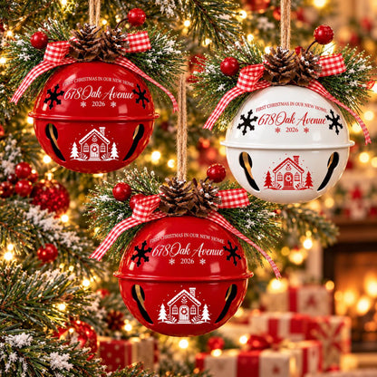 Personalized Our First Home Christmas Jingle Bell Ornament, Xmas Decor Gift, Holiday Keepsake 41efb42a-1d48-4d96-b94a-b127a752ed9c-2.jpg