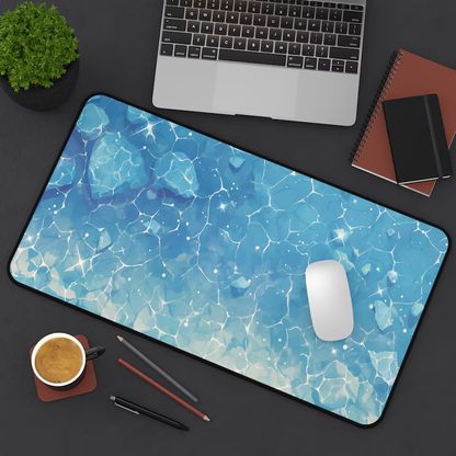 Kawaii Blue Water Desk Mat, Sparkly Ocean Mouse Pad, Cute Summer Aesthetic, Large Desk Pad for Gamers or Office 41f32dd4-ca13-4e9b-b319-0db98b6105a3-b2_converted.png
