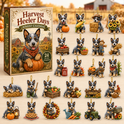 Harvest Heeler Days Advent Calendar 2026 - 24-Day Festive Countdown, Acrylic Charms Blind Box - Gift For Dog Lovers 427b92a3-d984-415d-bc30-915125faa260-heeler-box-charms.png