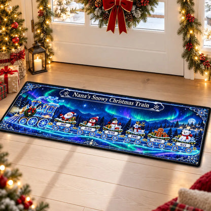 Grandma Snowy Christmas Train - Personalized Runner Rug 4295642c-9b01-4680-b9ef-8bbfd7012792-op2.webp