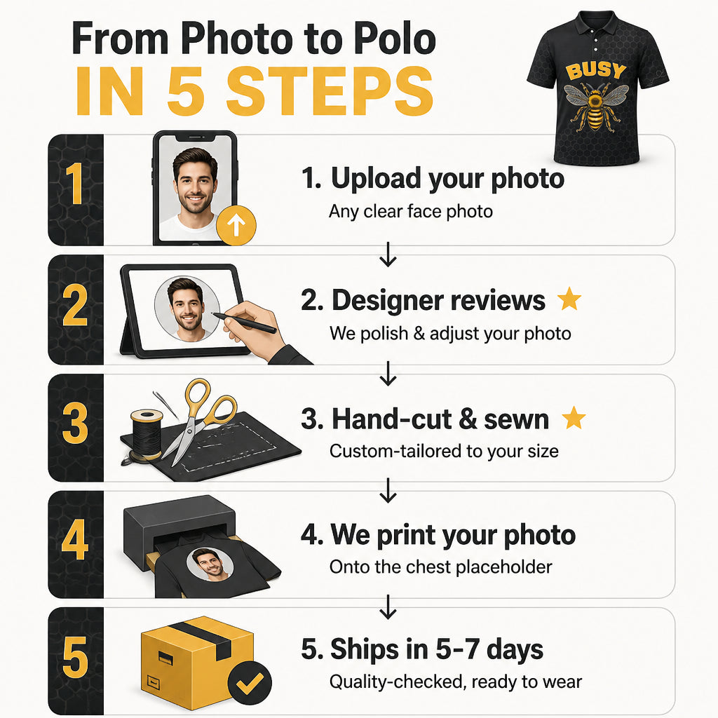 BUSY Bee AOP Polo - Polo shirt - All over printed 42a4c1f5-436c-4676-81b9-d50c7640a84d.jpg