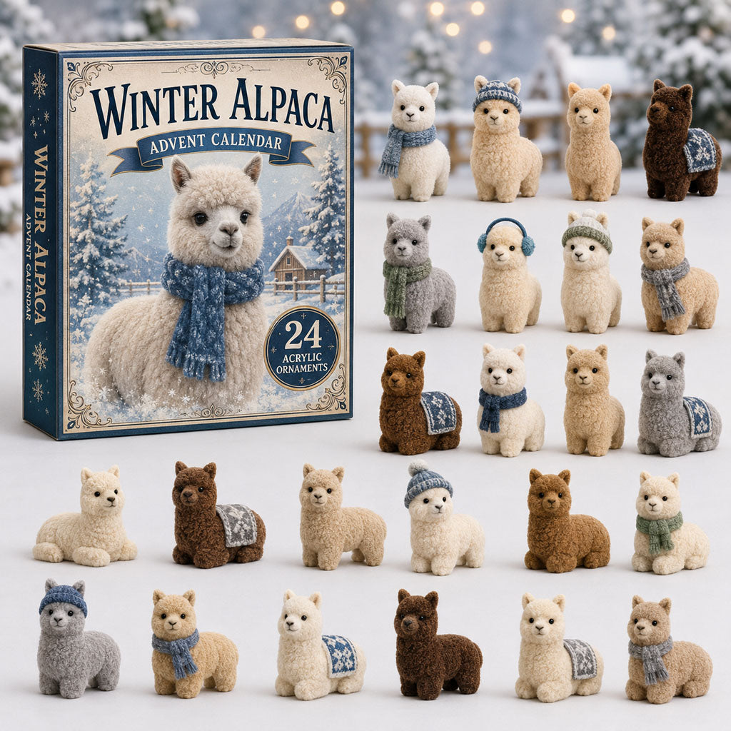 Winter Alpaca Advent Calendar 2026 - 24-Day Festive Countdown, Acrylic Charms Blind Box - Gift For Farm Lovers 42ad46a4-4848-4fd3-b15c-e9a5835e1867-alpaca.jpg