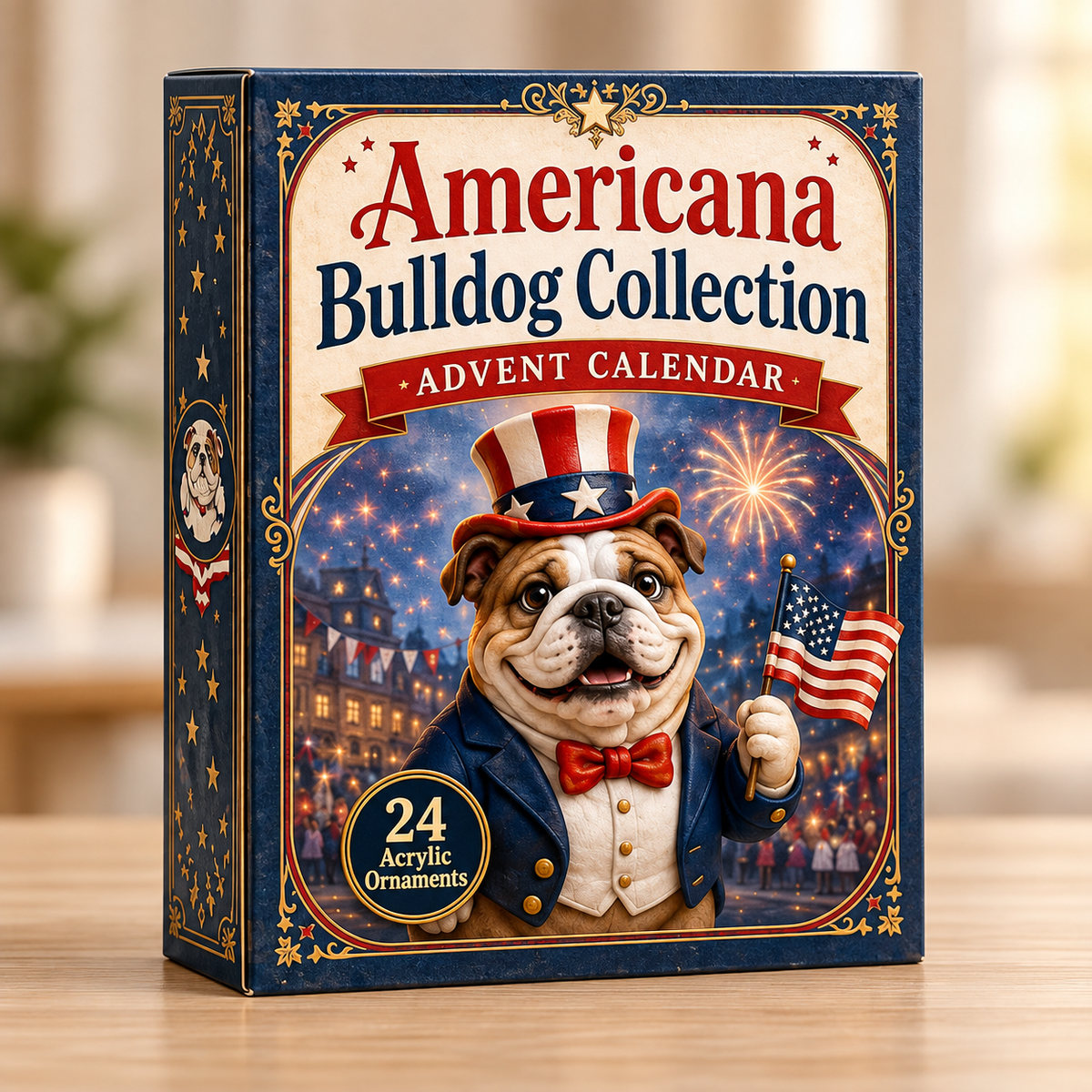 Americana Bulldog Collection Advent Calendar 2026 - 24-Day Festive Countdown, Acrylic Charms Blind Box - Gift For Bulldog Lovers 43075cc0-3472-442c-8e9f-ba7c182c2564-american-bulldog-box.png