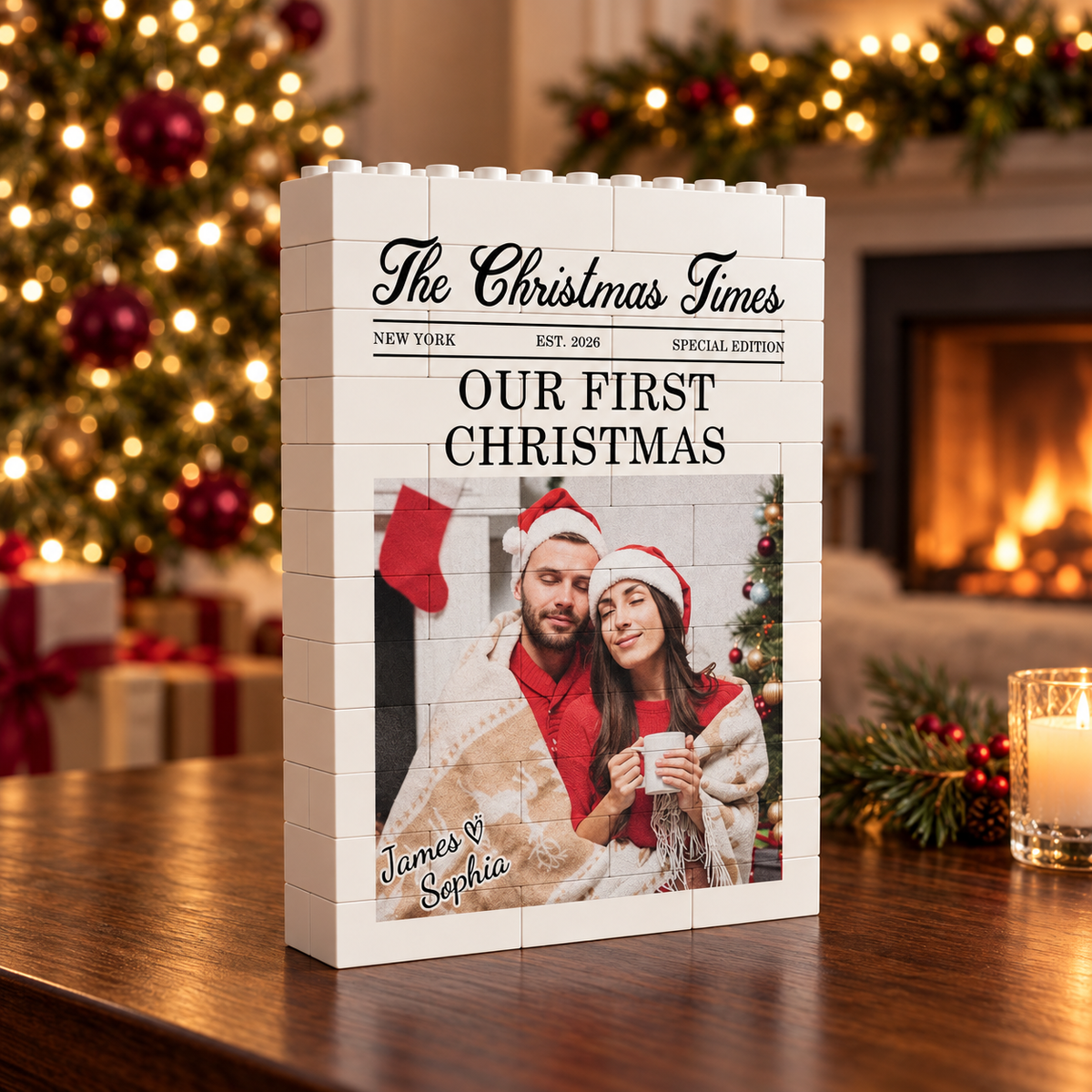 Our First Christmas Puzzle Block Decor, Nostalgic Family Holiday Keepsake, Christmas Gift for Couples and Families 43339af1-deb7-46b5-9e4a-fea1e70403aa-banner-1.png