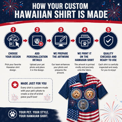 Patriotic Paws Photo Hawaiian Shirt - How to customize