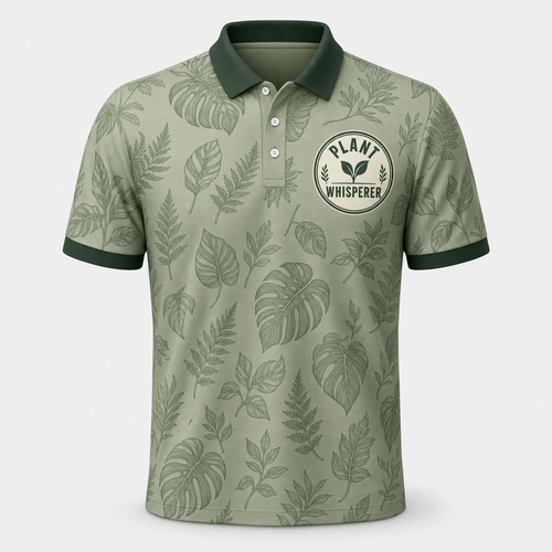 Plant Whisperer Botanical Crest Polo - Polo shirt - All over printed 43ead087-7e29-4136-ac8c-d43ec8ed1a7c.png