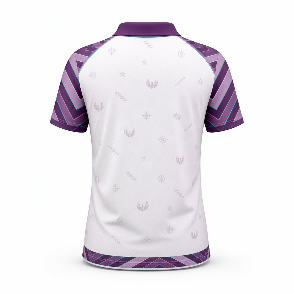 Women’s Custom Name Phoenix Polo - Purple Geo Panels - Personalized Polo shirt - All over printed 4469a27b-f1a1-4dbe-85ac-17fdff505ebb.jpg