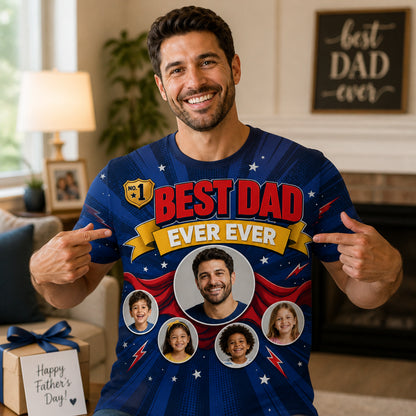 Best Dad Ever Superhero Photo T-Shirt - Personalized T-Shirt - All Over Printed 45460814-348f-4782-b1a7-ea472806852f.jpg